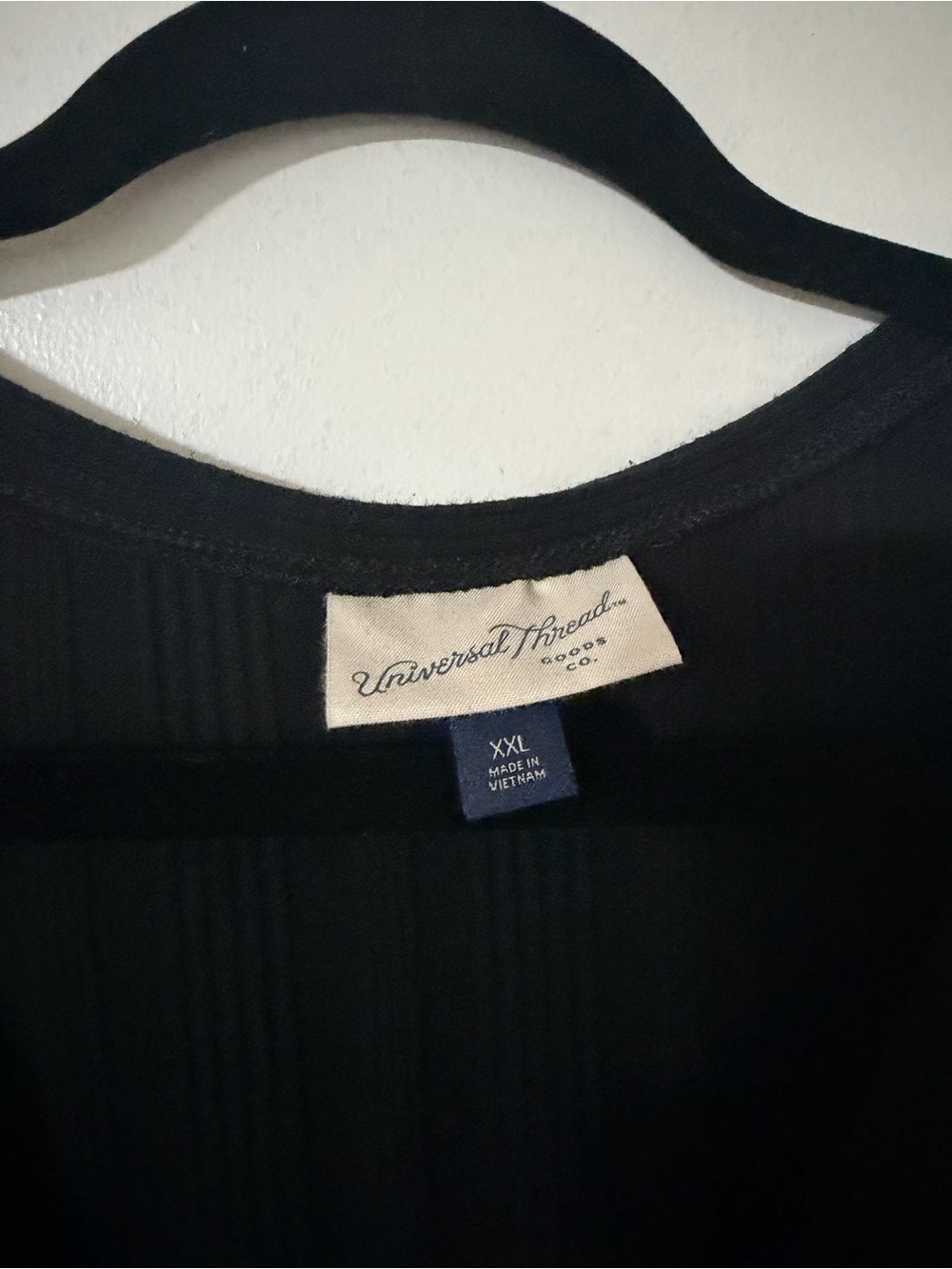 Universal Thread Black Ribbed Button-Front Tank - Picture 2 of 3